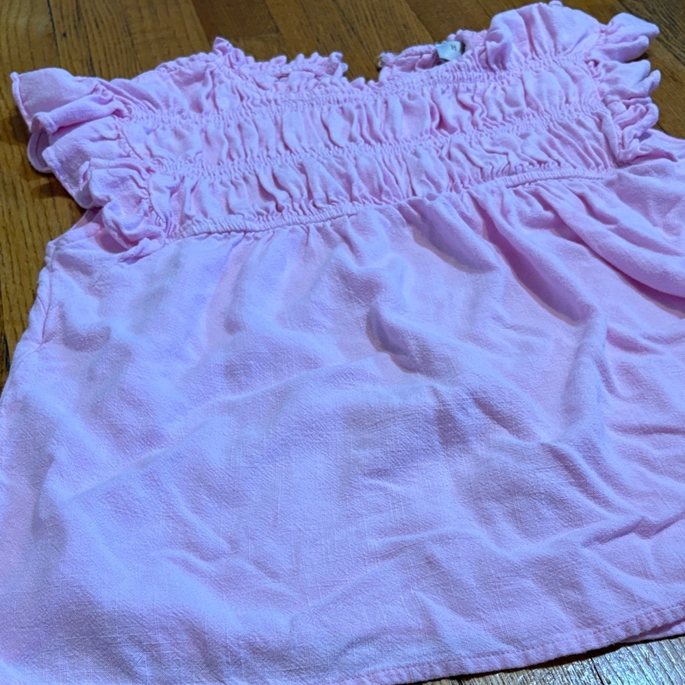 Hayden Light Pink Ruffled Blouse🩵 - Picture 2 of 6